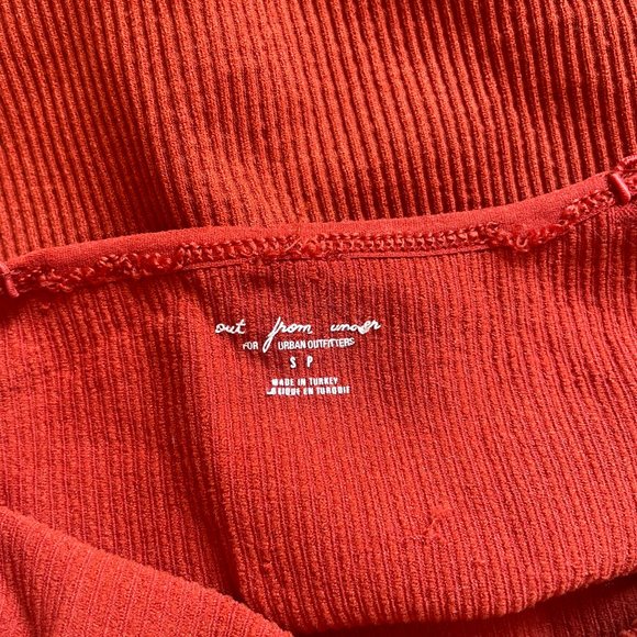 Urban Outfitters- Orange/Red Ribbed Bodysuit- Size Small - Picture 4 of 4